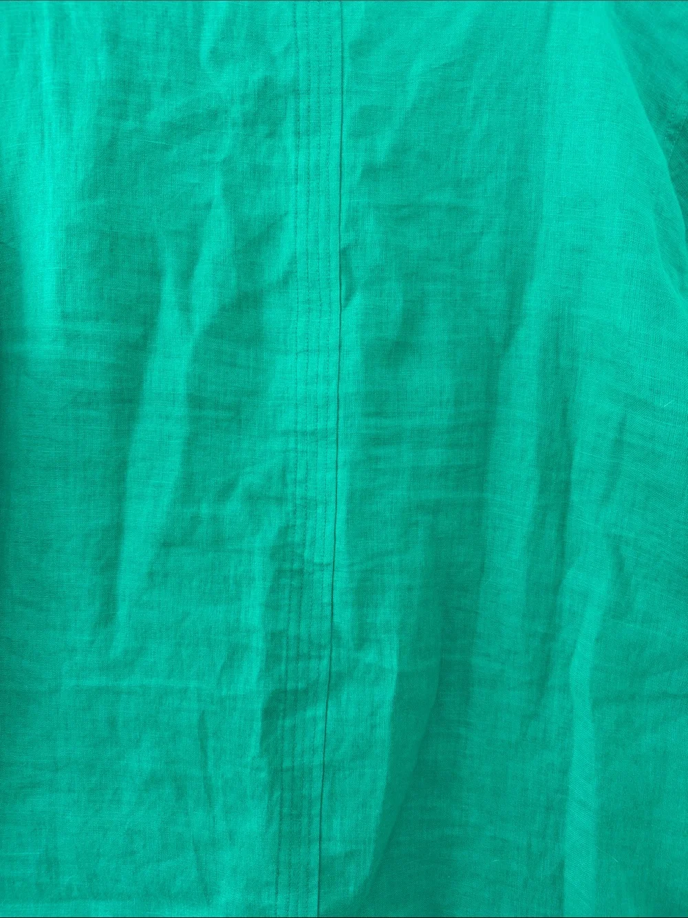 Foil Emerald Green Relaxed Linen Tunic Top